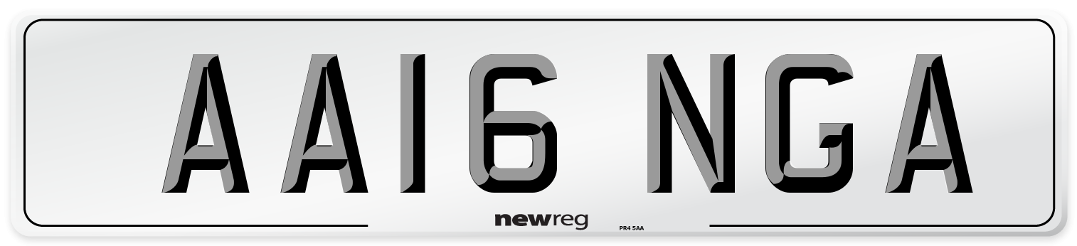 AA16 NGA Number Plate from New Reg